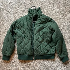 Quilted bomber style jacket